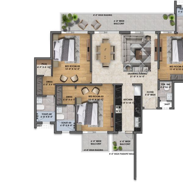 Vintage Greens 3 BHK 2350 Sq.Ft